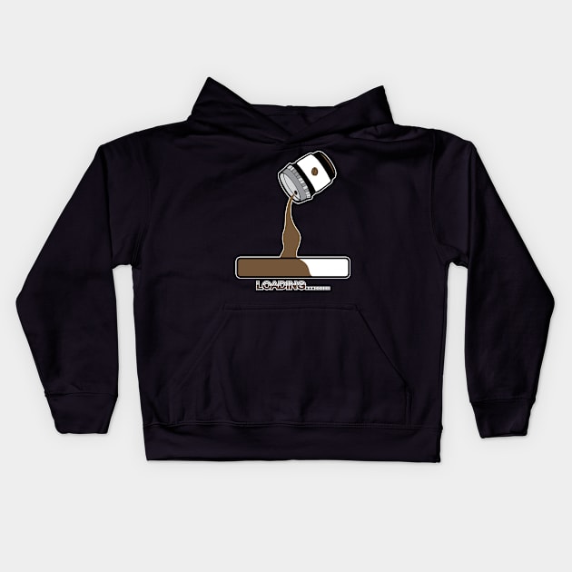 Coffee loading.typography slogan design. Kids Hoodie by Longgilbert